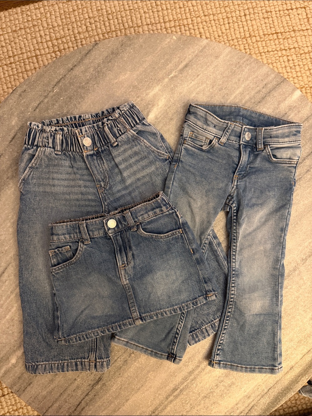 H&M - Flare, Wide Leg and Mini Skirt Denim (3 Pieces) (US 2T)